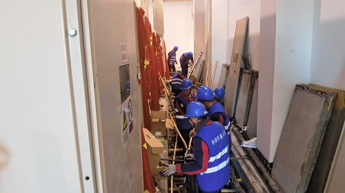 2025年3月18日，110kV河口變電站電纜改造工作現(xiàn)場(chǎng)